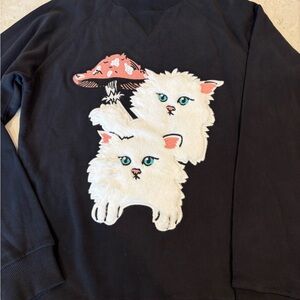 Modest Mouse Fuzzy Cat Crewneck Sweatshirt